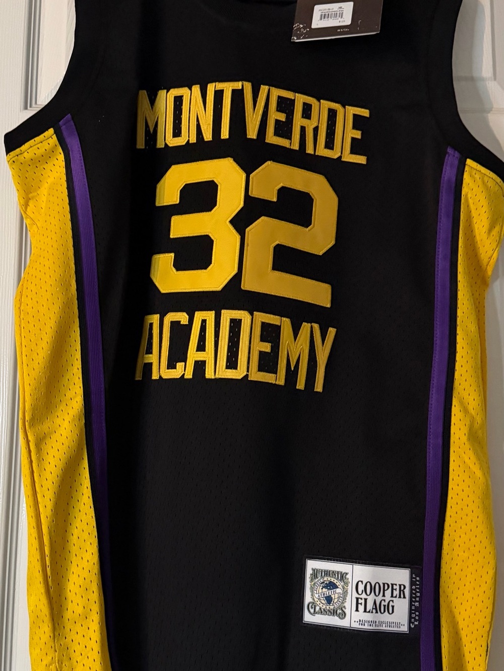 Cooper Flagg high schoolMontverde Academy #32 Black and Yellow Basketball Jersey